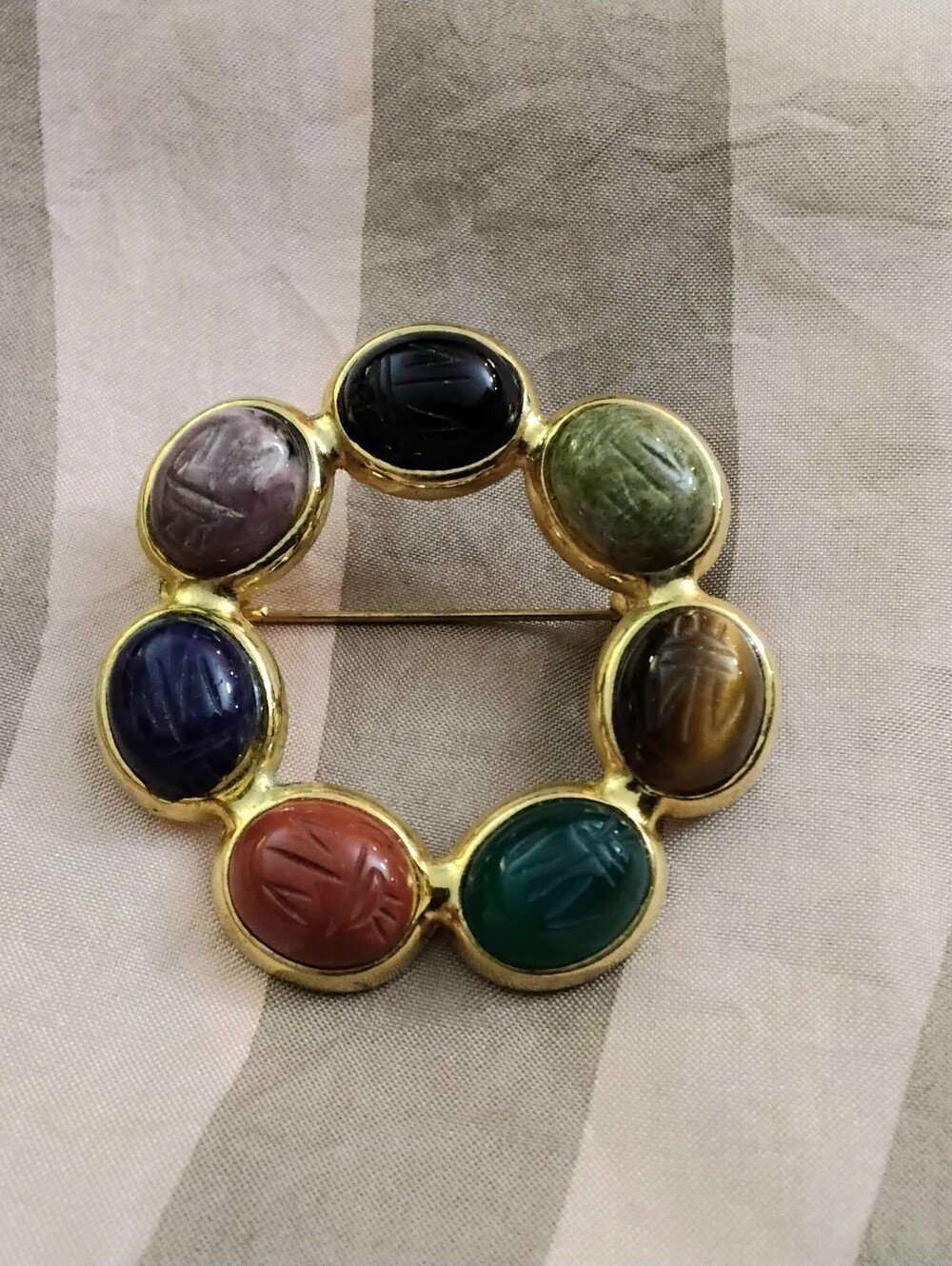 Vintage Scarab Brooch/ Pin